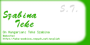 szabina teke business card